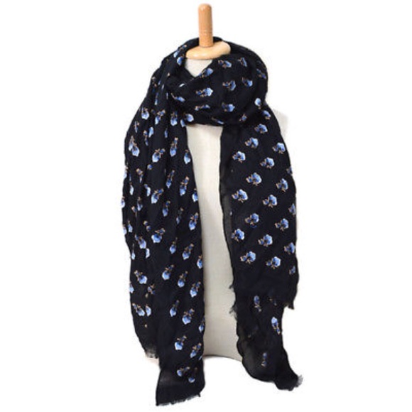 Coach Bramble Rose Floral Scarf